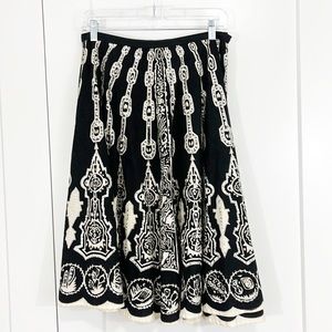 Mix Nouveau Size 6 Black and White Sequin Circle Midi Skirt